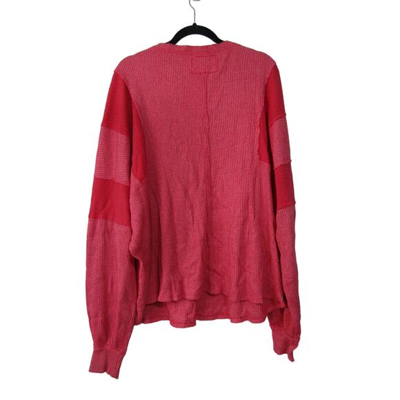 We The Free Peach Waffle Knit Top size M Cotton Boho Y2K Classic Streetwear - Picture 2 of 9